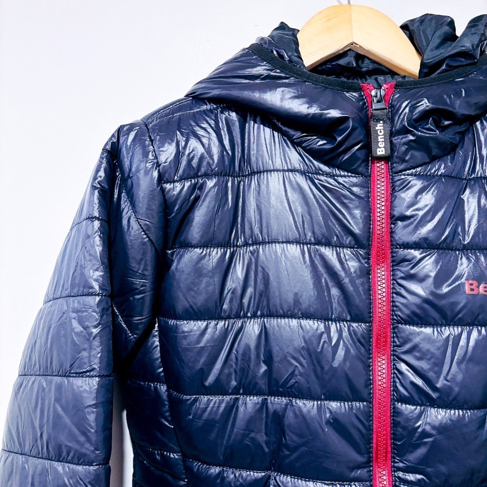 BENCH Kara Black Shinny Puffer Coat - Picture 4 of 14